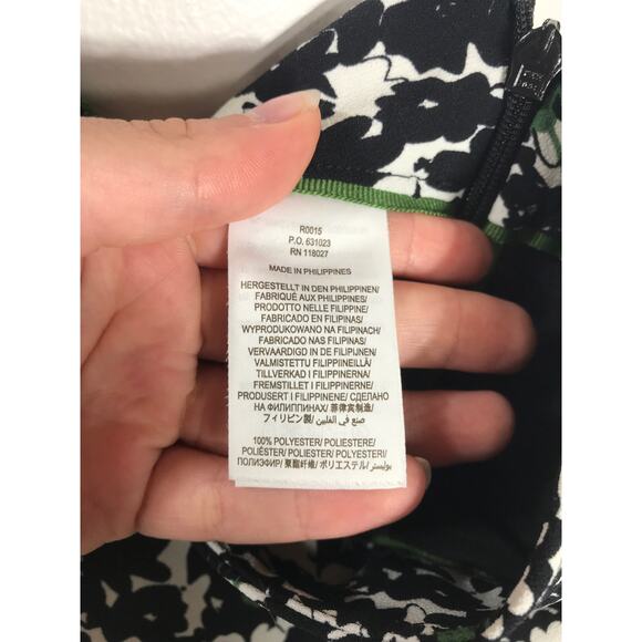 Boden 20/22 Dress Pants Black Green Floral Pattern Wide Leg Fall Plus Curvy Easy - Picture 7 of 9